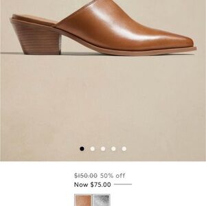 Banana Republic Leather Heeled Mule
Size 6
